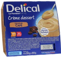 Delical Crème dessert HP/HC La Floridine saveur café - 4 pots de 200g