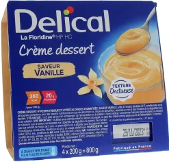 Delical Crème dessert HP/HC La Floridine saveur vanille - 4 pots de 200g