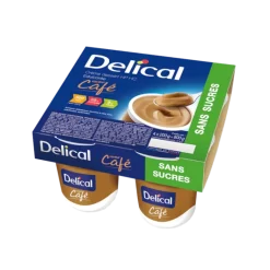 Delical crème dessert sans sucre café - 4 pots de 200g