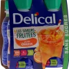 Delical Les saveurs fruitées Boisson sans sucres goût orange - 4 bouteilles de 200ml