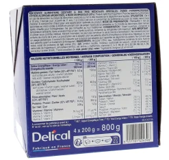 Delical Purée HP/HC brocolis et pointe de crème - 4 bols de 200ml