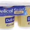 Delical riz au lait HP/HC saveur vanille caramel - 4 pots de 200g