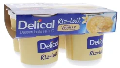 Delical riz au lait HP/HC saveur vanille caramel - 4 pots de 200g