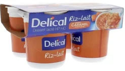 Delical riz au lait HP/HC saveur caramel - 4 pots de 200g