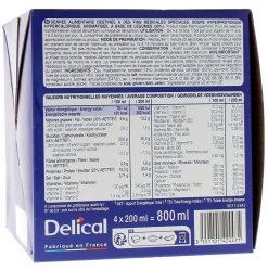 Delical Soupe HP/HC Velouté de légumes du soleil - 4 bols de 200ml