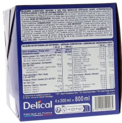 Delical Soupe HP/HC Velouté de légumes verts - 4 bols de 200ml