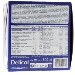 Delical Soupe HP/HC Velouté de potiron patates douces et crème - 4 bols de 200ml