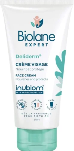 Deliderm Crème visage hydratante Biolane Expert - tube de 50 ml