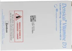 Densical Vitamine D3 500mg/400 U.I comprimé à sucer ou à croquer - boîte de 60 comprimés
