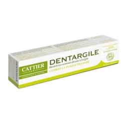 Dentargile dentifrice Anis Bio combat de la plaque dentaire Cattier - tube 75 ml