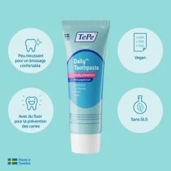 Dentifrice Daily menthe douce TePe - tube de 75ml