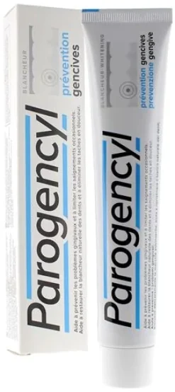 Dentifrice prévention gencives blancheur Parogencyl