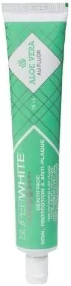 Dentifrice soin protection & anti-plaque aloe vera Superwhite - tube de 75 ml