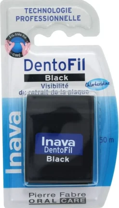 DentoFil black fil dentaire Inava - fil dentaire de 50 m