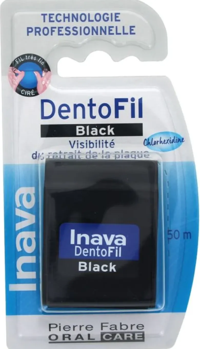 DentoFil black fil dentaire Inava - fil dentaire de 50 m
