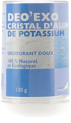 Deo'Exo Cristal d'Alun de Potassium Exopharm - stick de 120 g