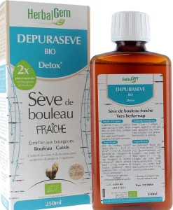 Depurasève bio Détox Sève de bouleau fraîche HerbalGem - flacon de 250ml