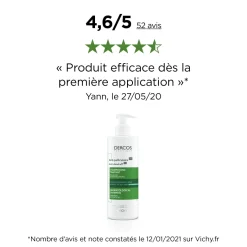 Dercos anti-pelliculaire shampooing traitant cheveux gras Vichy