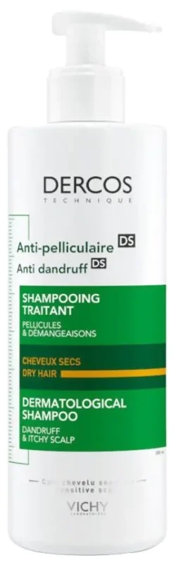 Dercos anti-pelliculaire shampooing traitant cheveux secs Vichy