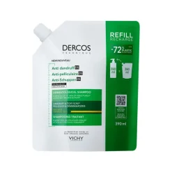 Dercos shampooing anti-pelliculaire cheveux secs Vichy - éco-recharge de 390ml