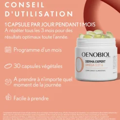 Derma Expert oméga 3 et 6 Oenobiol - boîte de 30 comprimés