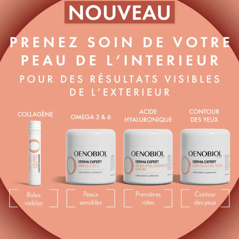 Derma Expert oméga 3 et 6 Oenobiol - boîte de 30 comprimés