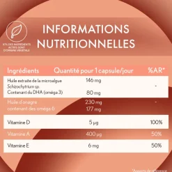 Derma Expert oméga 3 et 6 Oenobiol - boîte de 30 comprimés