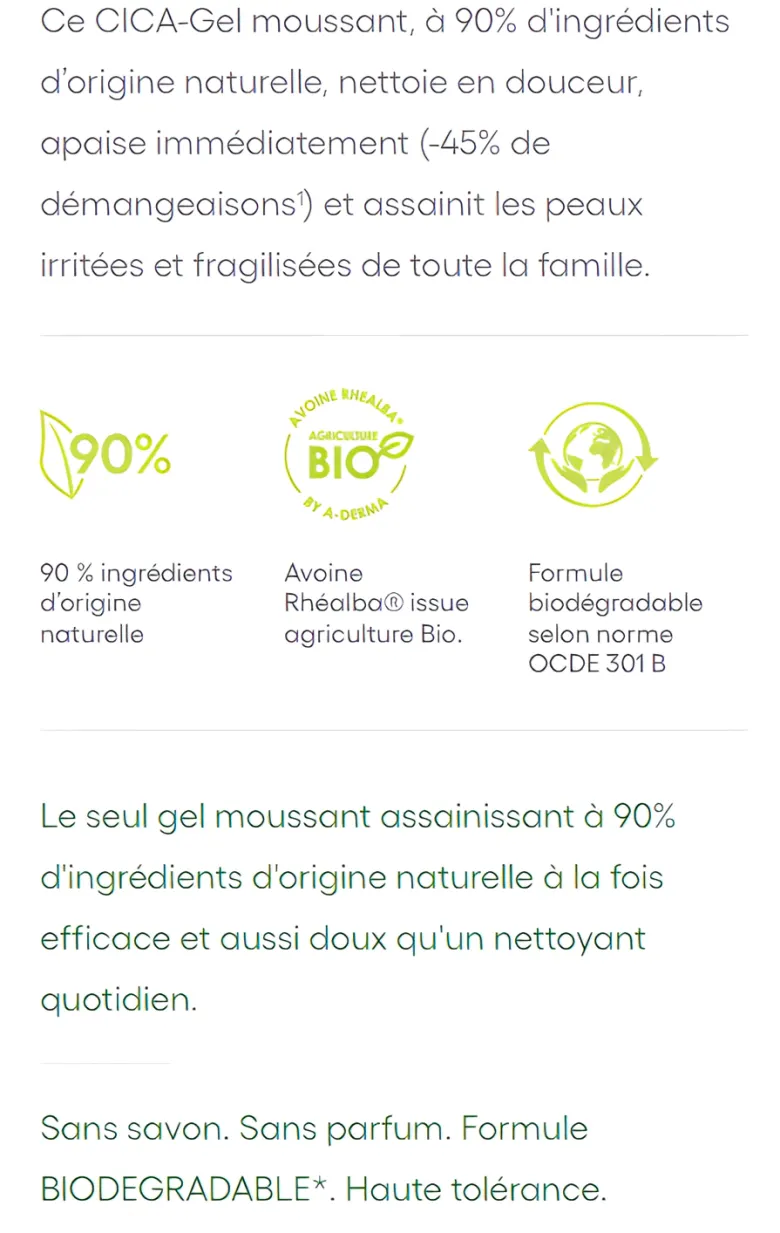 Dermalibour+ CICA - Gel moussant A-Derma
