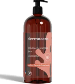 Dermasens gel douche corps surgras parfum fleur de frangipanier Marque Verte - flacon pompe de 1l