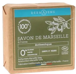Dermasens Savon solide de Marseille authentique à l'olive Marque Verte - pain de 100g