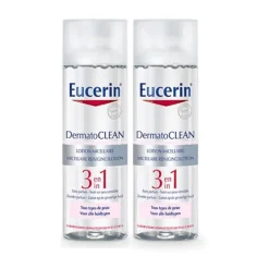 Dermatoclean lotion micellaire 3 en 1 Eucerin - lot de 2 flacons de 400 ml
