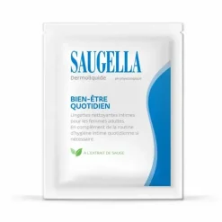 Dermoliquide lingettes intimes Saugella - boite de 10 lingettes individuelles