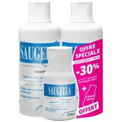 Dermoliquide soin lavant intime et corps Saugella - flacon de 500 ml