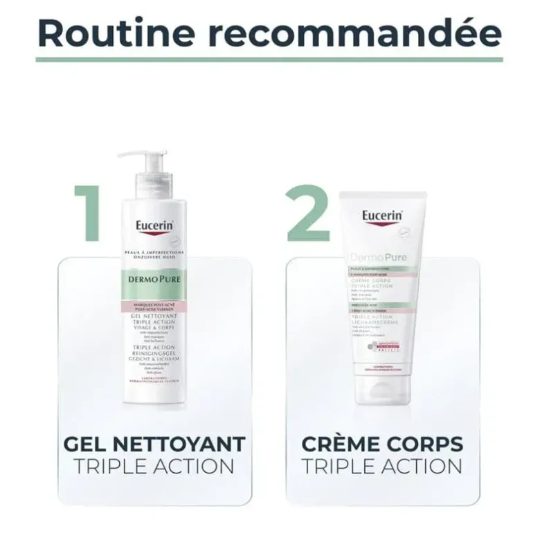 Dermopure Crème corps triple action Eucerin - tube de 200ml