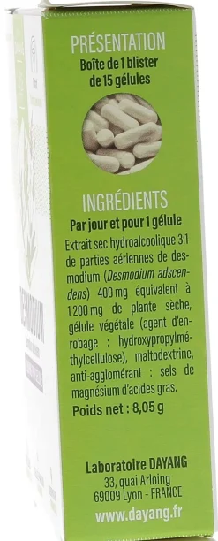 Desmodium Dayang - boîte de 15 gélules