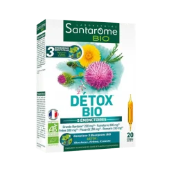 Detox Bio 5 émonctoires Santarome - boite de 20 ampoules