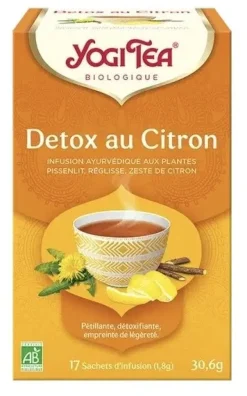 Detox citron BIO Yogi Tea - boite de 17 sachets