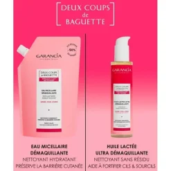 Deux Coups de Baguette eau micellaire démaquillante Garancia - éco-recharge de 400ml