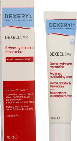 Dexeclear crème hydratante réparatrice peaux acnéique Dexeryl Pierre Fabre - tube de 40ml