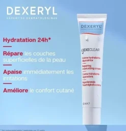 Dexeclear crème hydratante réparatrice peaux acnéique Dexeryl Pierre Fabre - tube de 40ml