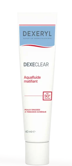 Dexeryl Dexeclear aquafluide matifiant SPF50+ Pierre Fabre - tube de 40ml