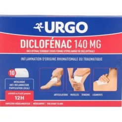 Diclofénac 140 mg anti-inflammatoire Urgo – 10 emplâtres médicamenteux