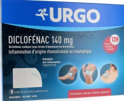 Diclofénac 140 mg Urgo – 5 emplâtres médicamenteux