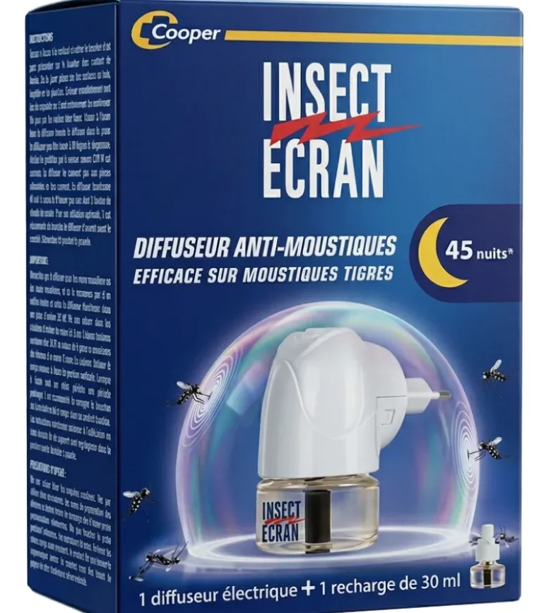 Diffuseur anti-moustiques Insect Ecran - un diffuseur + une recharge de 30ml