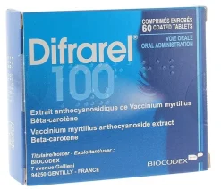 Difrarel 100mg - 60 comprimés enrobés