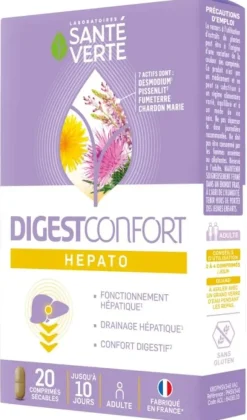 DigestConfort Hepato Santé verte - boîte de 20 comprimés