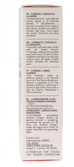 Diopti fluide correction cernes Lierac - tube de 15 ml