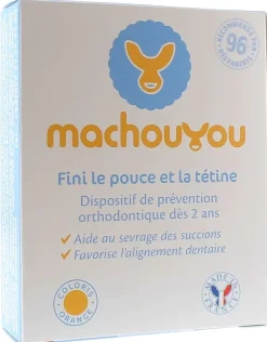 Dispositif 1ère Dentition Sevrage des Succions - Couleur : Orange Machouyou - 1 dispositif