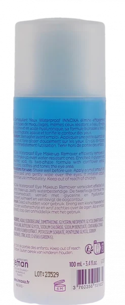 Démaquillant yeux sensibles waterproof Innoxa - flacon de 100 ml