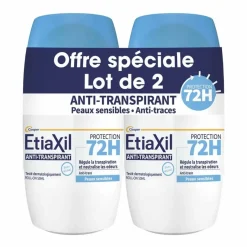 Déodorant anti-transpirant Etiaxil - lot de 2 déodorants de 50ml